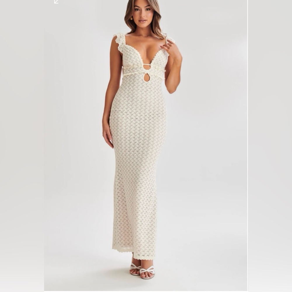 Meshki Ezra Lace Maxi Dress - Ivory